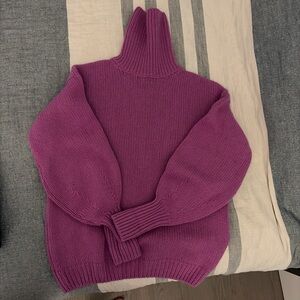Falconeri Women's Purple Oversized Turtleneck Sweater (Never Worn)